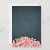 ピンク素朴のペイスンジャール海軍少女のシャワー 招待状 (裏面)