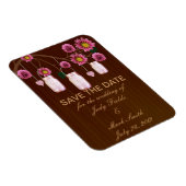 ピンク素朴のメイソンジャース日付磁石を保存 マグネット (右側)