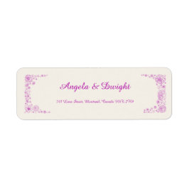 ピンク素朴のリターンドレス ラベル