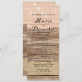 ピンク素朴の木とランタン結婚ズ プログラム (正面/裏面)