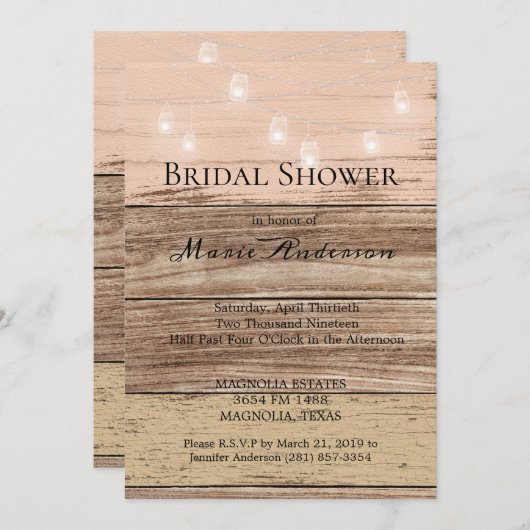 ピンク素朴の木と提灯シャワー (正面/裏面)