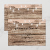 ピンク素朴の木と提灯 エンクロージャーカード (正面/裏面)