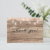 ピンク素朴の木と提灯 サンキューカード (スタンド正面)