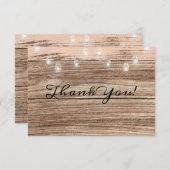 ピンク素朴の木と提灯 サンキューカード (正面/裏面)