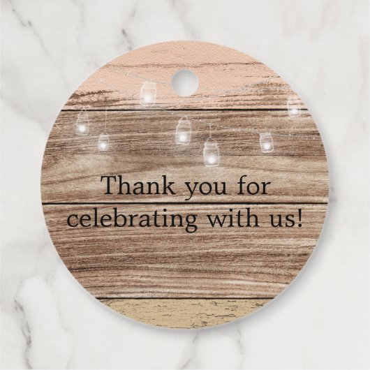 ピンク素朴の木と提灯 フェイバータグ (裏面)