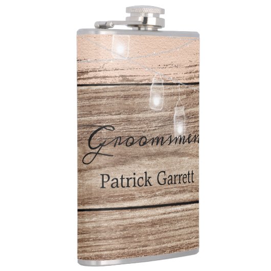 ピンク素朴の木と提灯 フラスク (右)