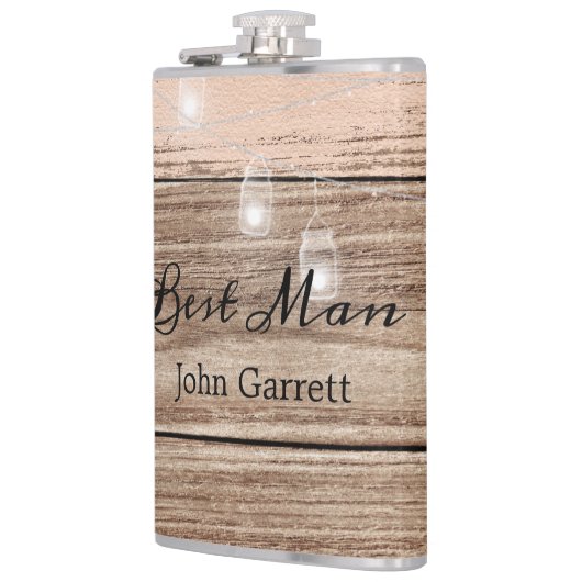 ピンク素朴の木と提灯 フラスク (左)