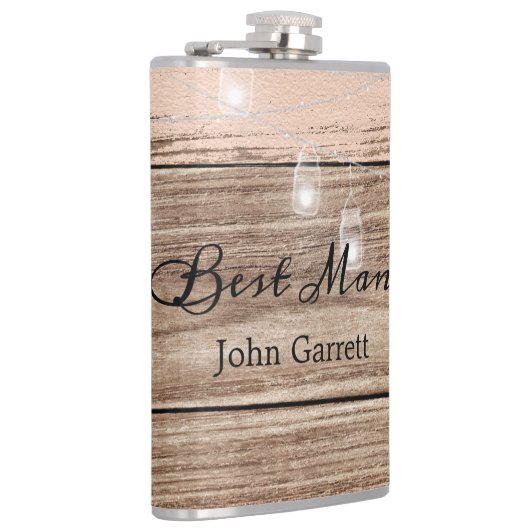 ピンク素朴の木と提灯 フラスク (右)