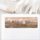 ピンク素朴の木と提灯 ラベル (インサイチュ)