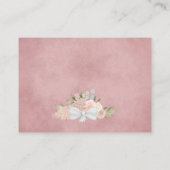 ピンク素朴の水彩バラの結婚ウェブサイト エンクロージャーカード (裏面)