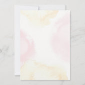 ピンク素朴の結婚花 招待状 (裏面)