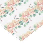 ピンク素朴の緑の秋のフローラバラ テーブルクロス (アングル)