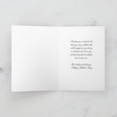 ピンク素朴の花の母の日の母 カード (内部)