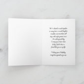 ピンク素朴の花フレンド誕生日カード カード (内部)