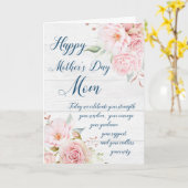 ピンク素朴の花マザーズデイカード カード (黄色い花)