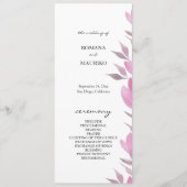 ピンク素朴の花水彩手色彩の鮮やか型 プログラム (正面)