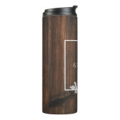 ピンク素朴の蝶の熱パーソナライズされたタンブラー タンブラー (回転左)