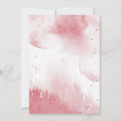 ピンク素朴の金ゴールドムーンスターズ赤ちゃんシャワー サンキューカード (裏面)