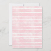 ピンク素朴の鹿の赤ちゃんシャワー サンキューカード (裏面)