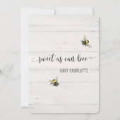 ピンク素朴のBOHOフラワーママへ蜂シャワー 招待状 (裏面)