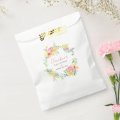 ピンク素朴イエローウォーター色フローラベビーシャワー フェイバーバッグ (封をした状態)