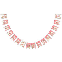 ピンク素朴イチゴハッピーバースデーベリーファースト バンティングフラッグ