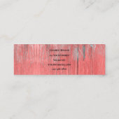 ピンク素朴ウエスタンブルスカルヒマワリ スキニー名刺 (裏面)