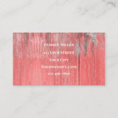 ピンク素朴ウエスタンブルスカルヒマワリ 名刺 (裏面)