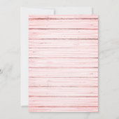 ピンク素朴ウッドシルバーグリッター結婚式の招待 招待状 (裏面)