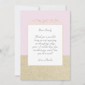 ピンク素朴エレガントオーナメント2写真卒業 サンキューカード (裏面)