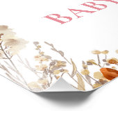 ピンク素朴カボチャのトラック赤ちゃんシャワー歓迎サイン フォトプリント            (角)