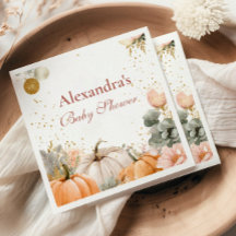 ピンク素朴カボチャの赤ちゃんシャワー