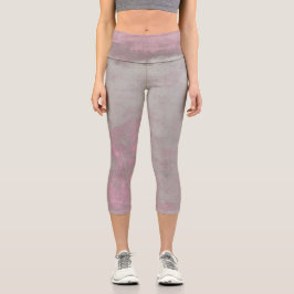 ピンク素朴ググレームロー抽象芸術アートNr42 カプリレギンス