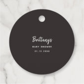 ピンク素朴グローブアドベンチャーテーマベビーシャワー フェイバータグ (裏面)