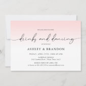 ピンク素朴ス結婚リハーサルディナー招待状 招待状 (正面)