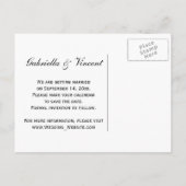 ピンク素朴デイジーウッドランド結婚式の日付を保存 案内ポストカード (裏面)