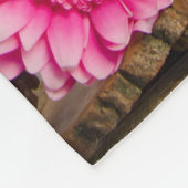 ピンク素朴デイジーウッドラ結婚ンド フリースブランケット (角)