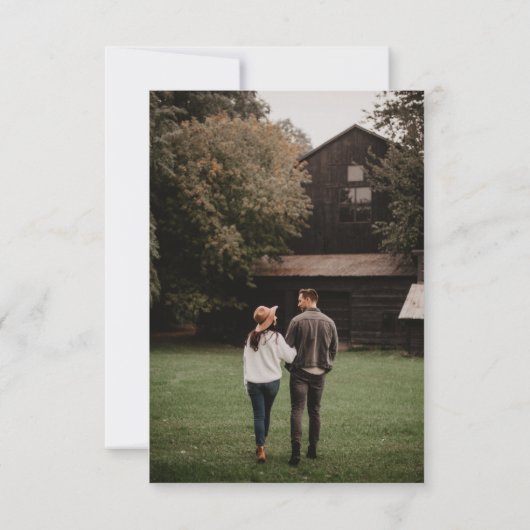 ピンク素朴デイジーカウボーイブーツウェスタン結婚ズ セーブザデート (裏面)