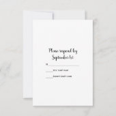 ピンク素朴デイジーカウボーイブーツウェディングRSVPカード 出欠カード (裏面)