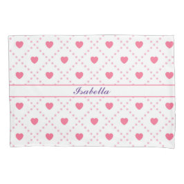 ピンク素朴ハートバレンティンデイコレクション 枕カバー