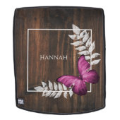 ピンク素朴バタフライバパーソナライズされたックパック バックパック (取り外し可フェース)