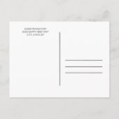 ピンク素朴パープルイエローフローラ卒業パーティー インビテーションポストカード (裏面)