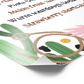 ピンク素朴ファーストロデオ誕生日フードメニューの看板 フォトプリント            (角)