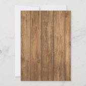 ピンク素朴フローラとウッド結婚式招待状 招待状 (裏面)