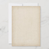 ピンク素朴フローラアイボリーバーラップレースブライダルシャワー 招待状 (裏面)