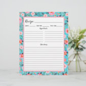 ピンク素朴フローラアクアウッドレシピバインダーページ (スタンド正面)