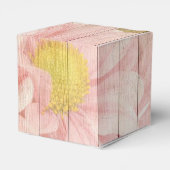 ピンク素朴フローラカップケーキボックス フェイバーボックス (裏面サイド)