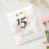 ピンク素朴フローラキンセアニェラ15th誕生日パーティー フェイバーバッグ (封をした状態)