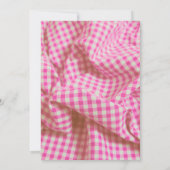 ピンク素朴フローラストリングライトブライダルシャワー 招待状 (裏面)