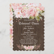 ピンク素朴フローラストリングライトリハーサルディナー